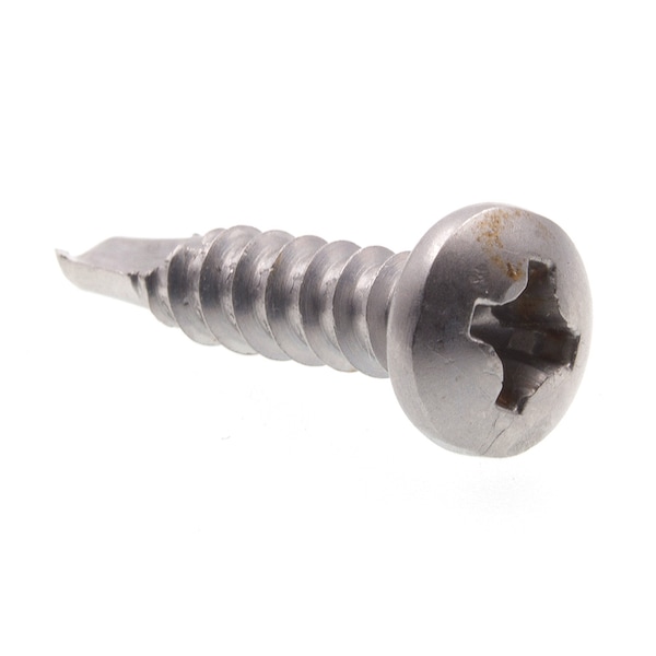 Prime-Line Sheet Metal Screw, Self-Drill, Pan, Phil No. 6 X 5/8in Grade 410 Stainless Steel 50PK 9029414 - main